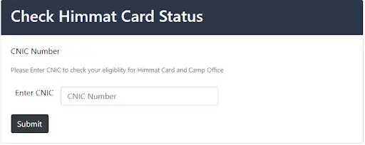 CM Himmat Card Eligibility Check Portal